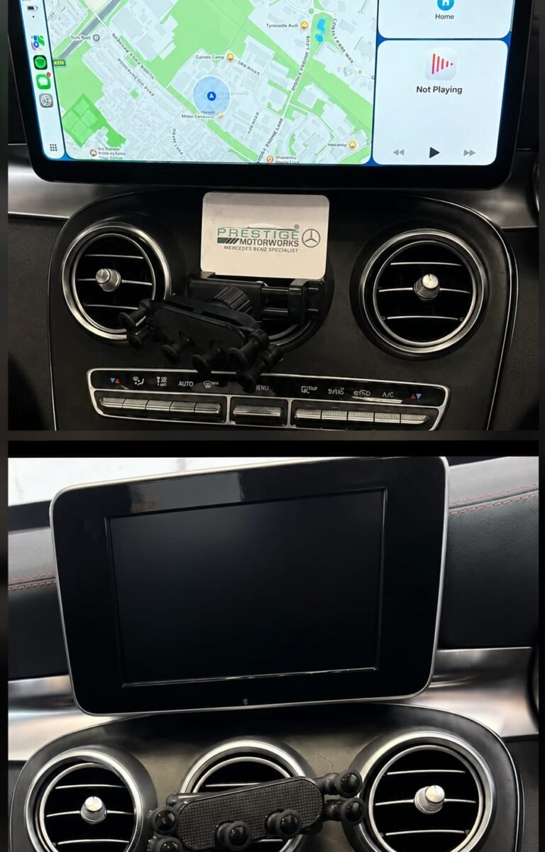 Upgraded Mercedes-Benz multimedia touchscreen fitted at Prestige Motorworks